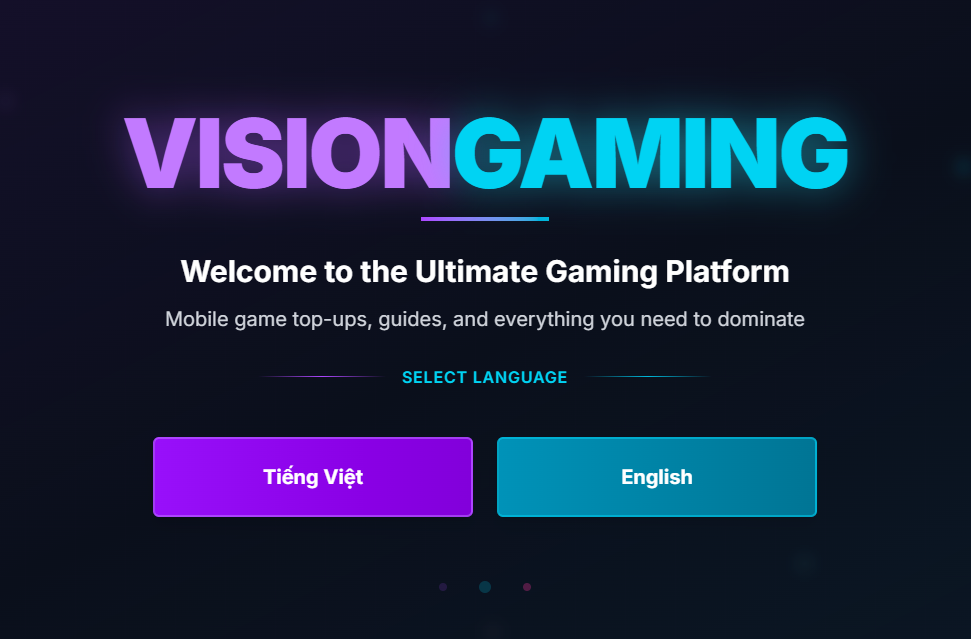 Ra mắt website vision-gaming.com
